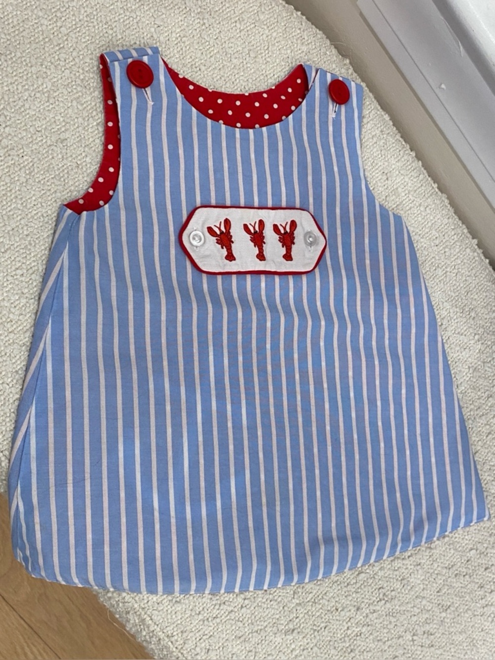 3-in-1 Reversible Striped/Polka-Dotted Pinafore-Style Top/Dress